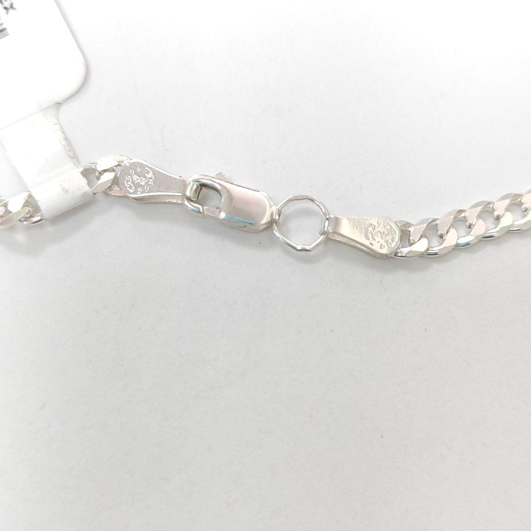 CADENA BARBADA PLATA .925 12.7G (NUEVO)