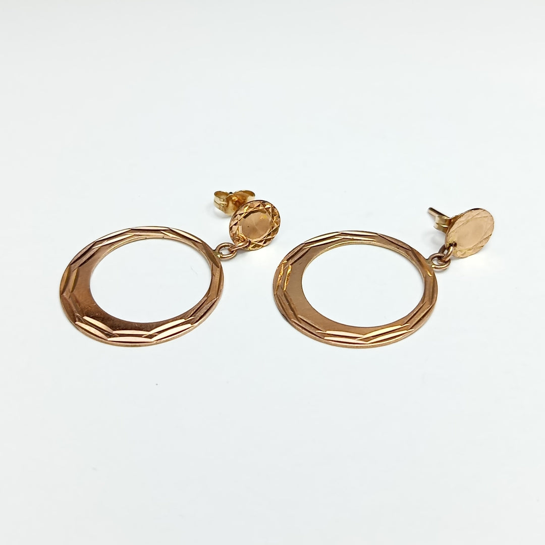 ARETES PAR. ORO. 14 K 3.9 GRMS (SEMINUEVO)
