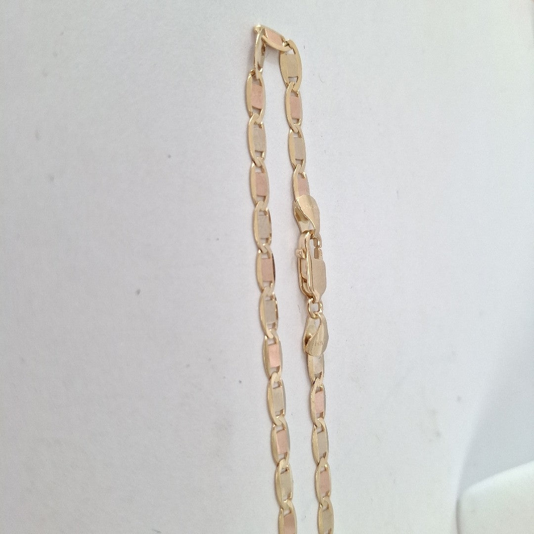 CADENAS VALENTINA/ESPEJO ORO 14K 9.8 (NUEVO)