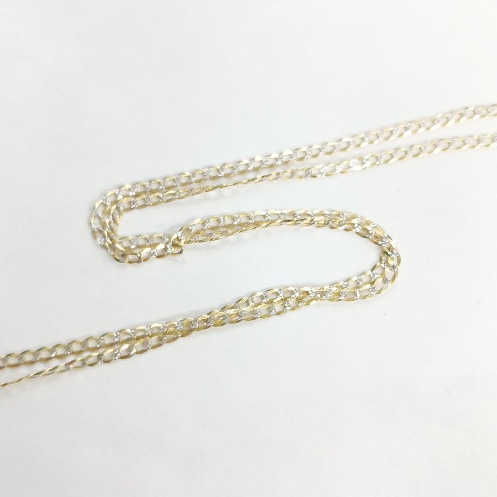 CADENAS BARBADA DIAMANTADA ORO 14K 4.4 (NUEVO)