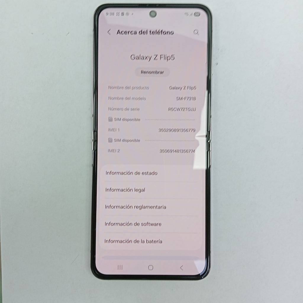 CELULAR SAMSUNG GALAXY Z FLIP 5 SM-F731B (2023) 256 GB 8 GB RAM (SEMINUEVO)