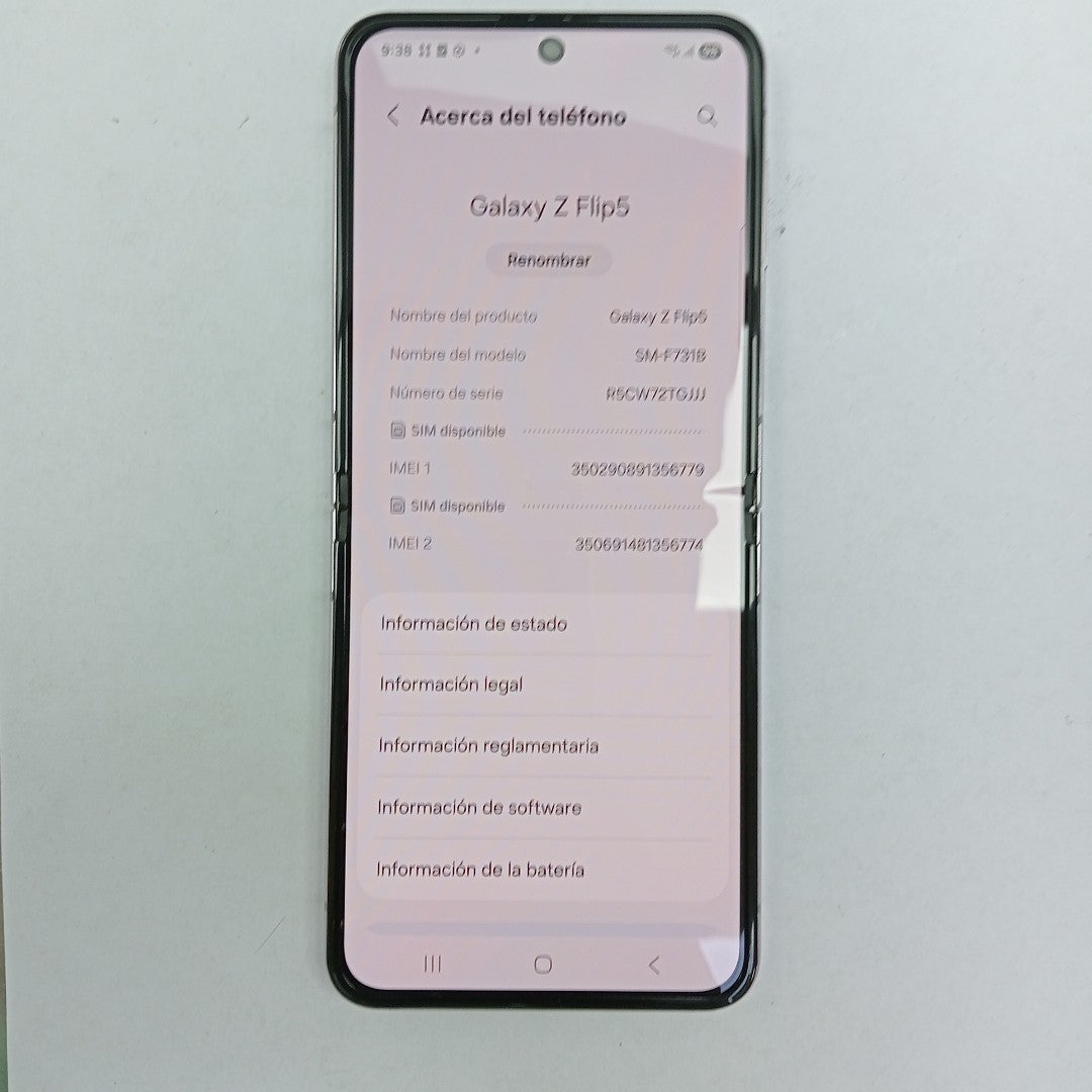 CELULAR SAMSUNG GALAXY Z FLIP 5 SM-F731B (2023) 256 GB 8 GB RAM (SEMINUEVO)