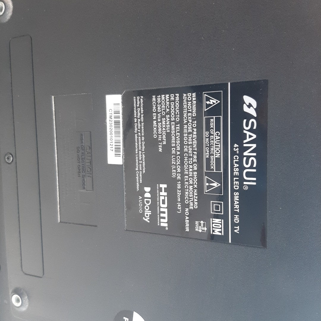 PANTALLA SANSUI SMX43D6FR (2022) 43" LED FULL HD (SEMINUEVO)