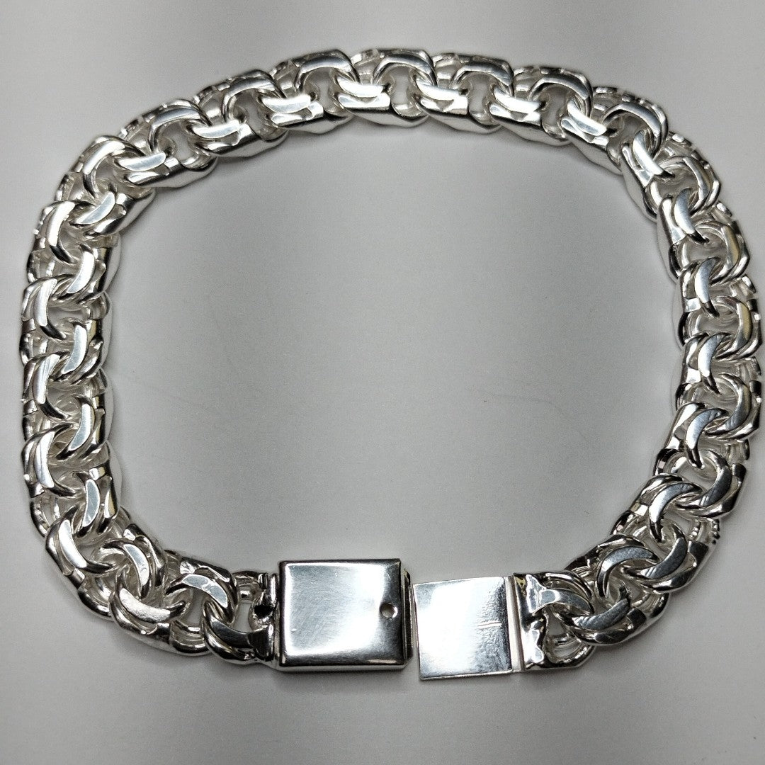 PULSERA TEJIDO ESPECIAL PLATA .925 35.3G (NUEVO)