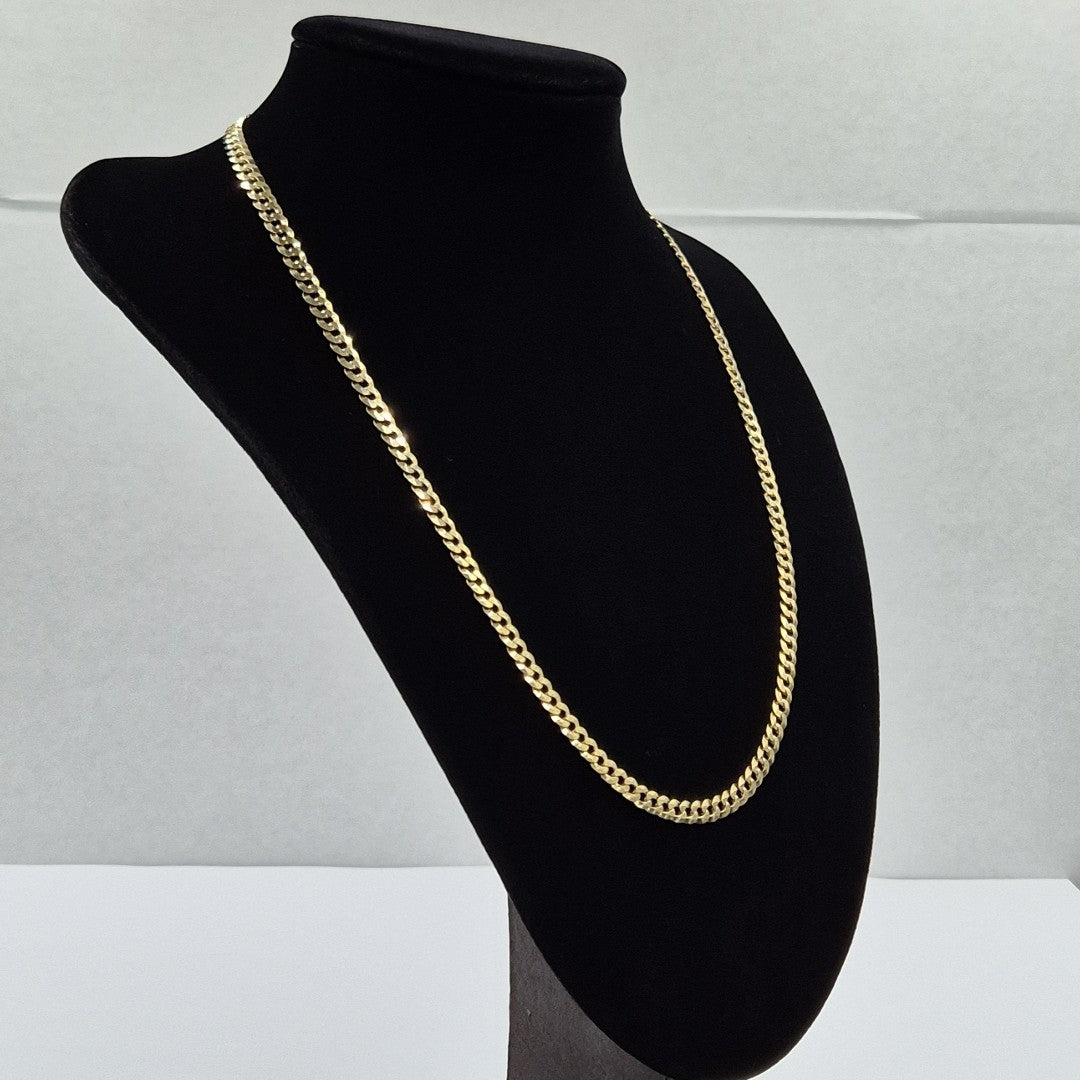 CADENAS BARBADA AMARILLA ORO 10K 15.4 (NUEVO)