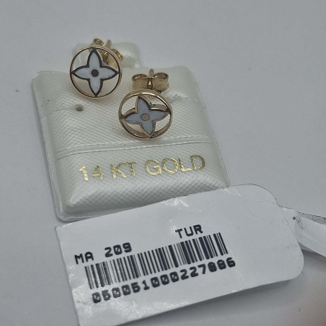 BROQUELES ORO 14K 1 (NUEVO)