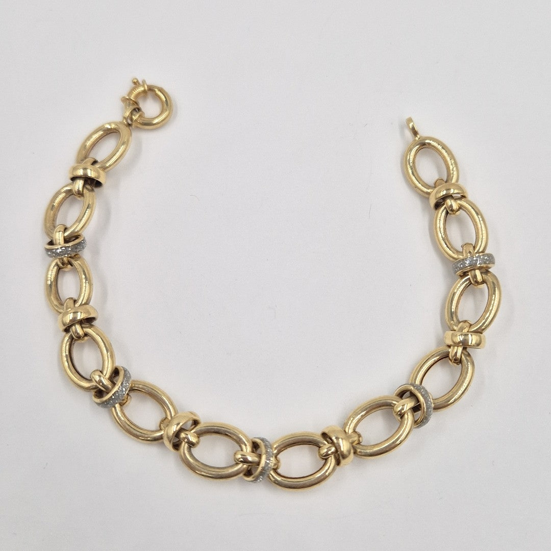 PULSERAS CABALLERO ORO 14K 9.5 (NUEVO)