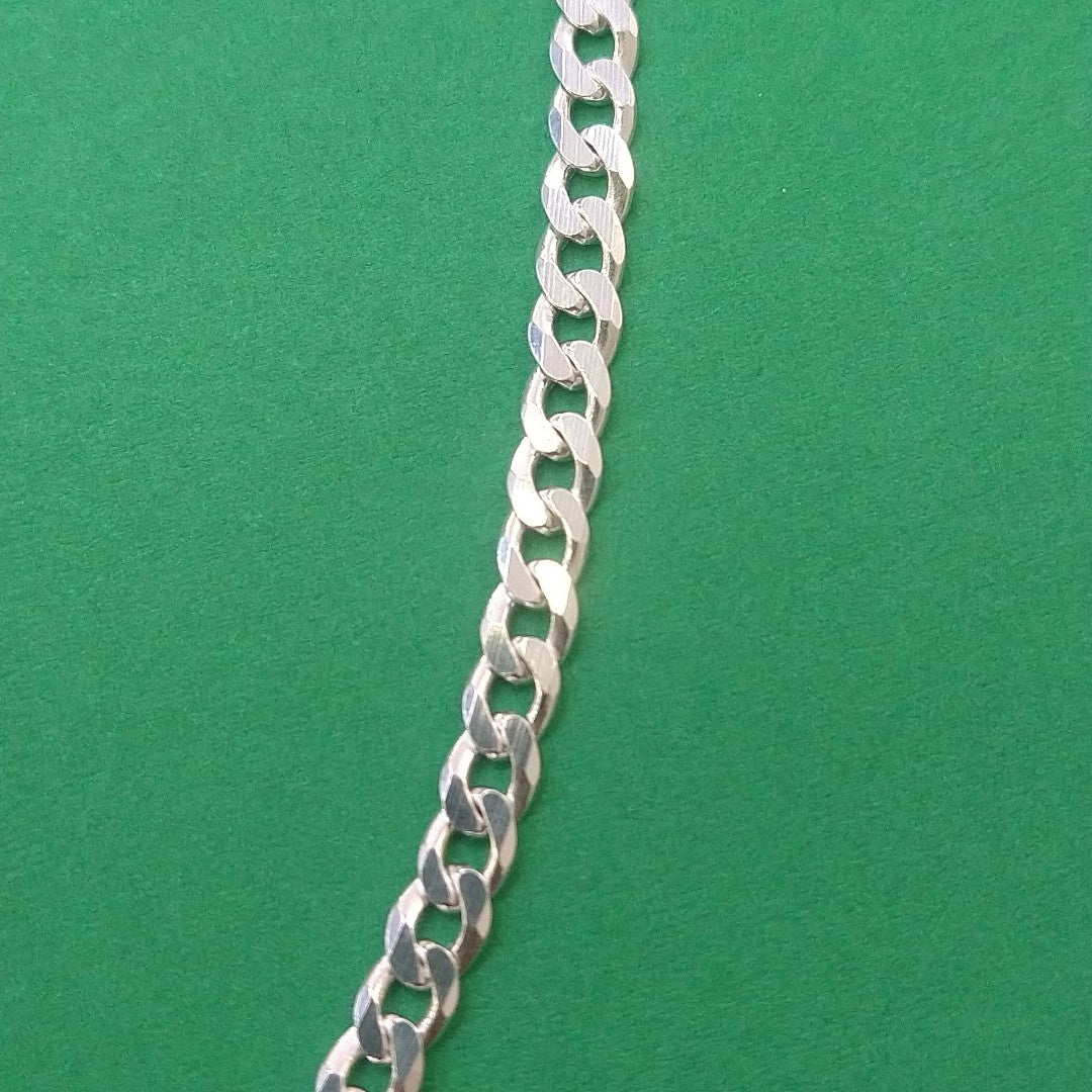 CADENA BARBADA PLATA .925 12.6G (NUEVO)