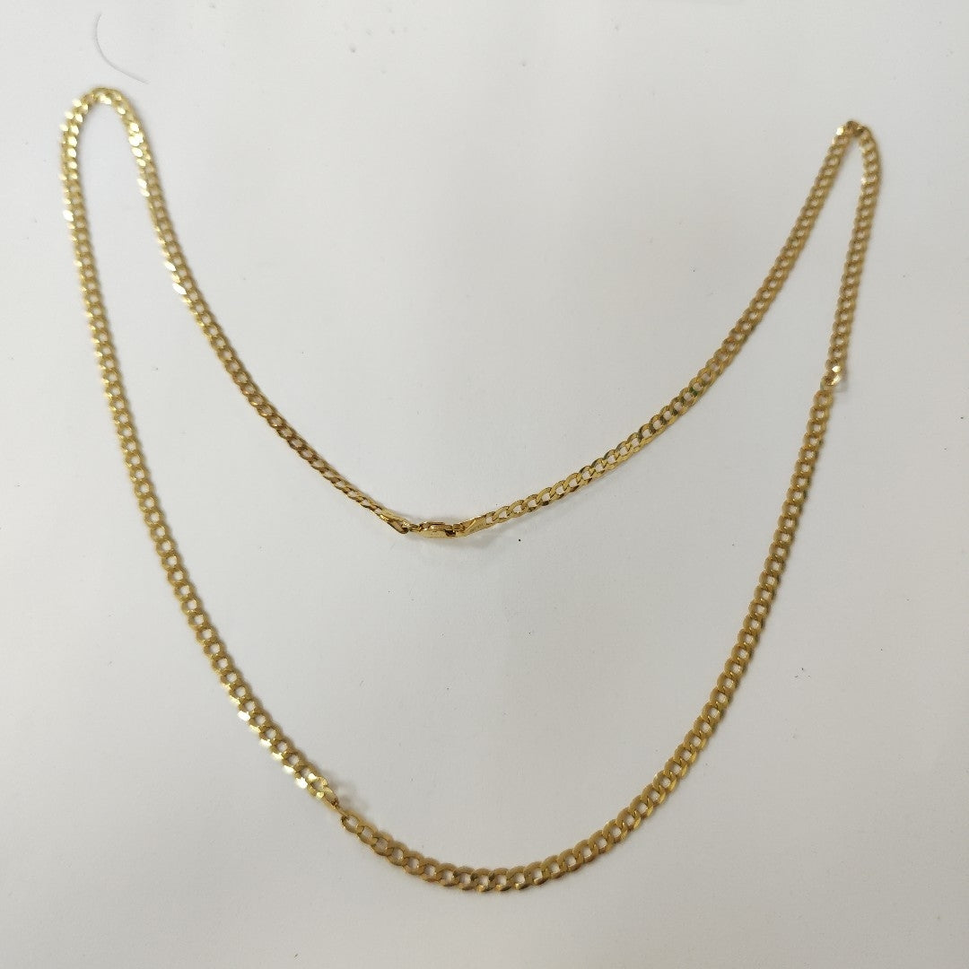 CADENAS BARBADA AMARILLA ORO 14K 7.4 (NUEVO)