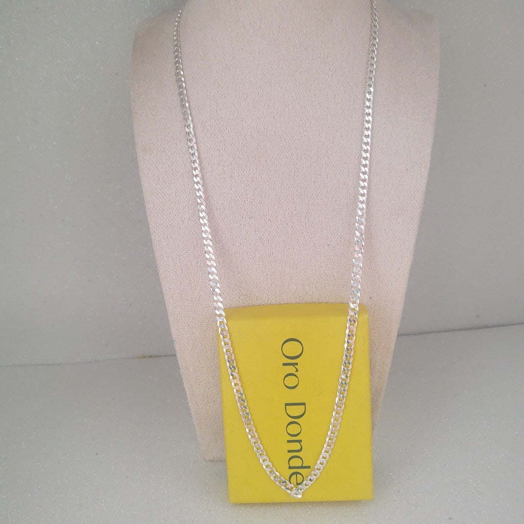 CADENA BARBADA PLATA .925 13.2G (NUEVO)