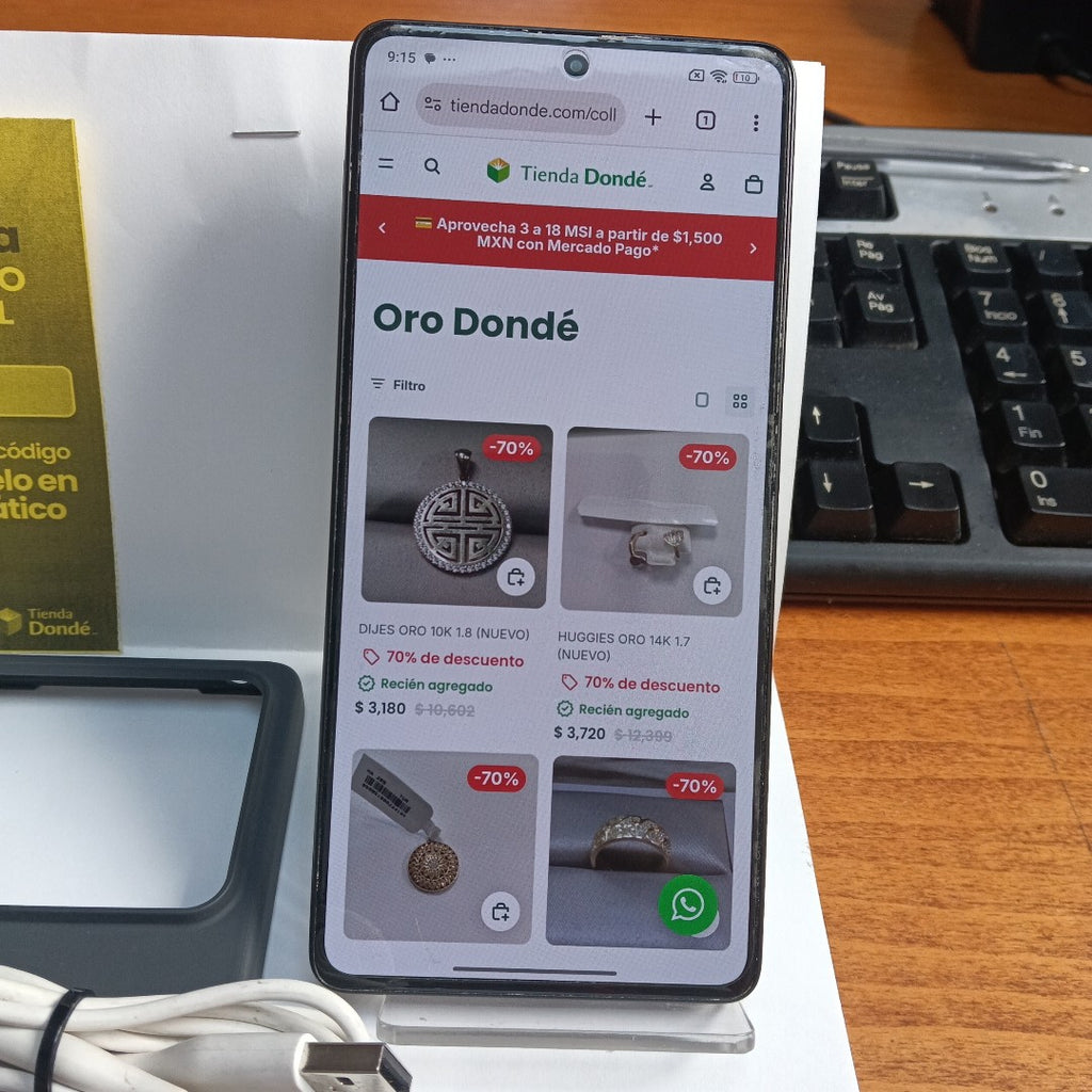 CELULAR XIAOMI REDMI NOTE 13 PRO 23117RA68G (2023) 256 GB 8 GB RAM (SEMINUEVO)