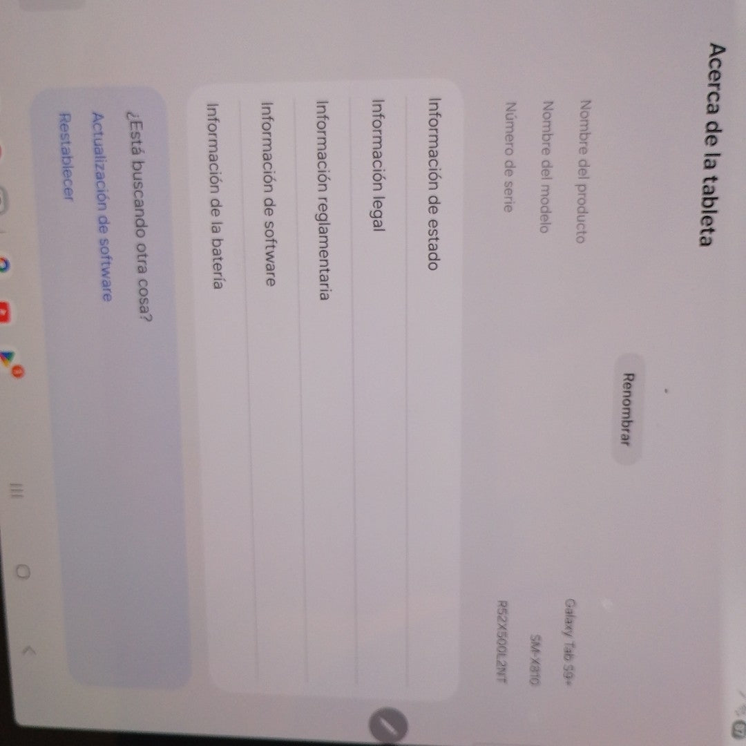 TABLETA SAMSUNG GALAXY TAB S9+ SM-X810 (2023) 256 GB 12 GB RAM