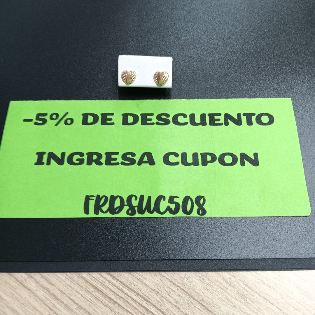 BROQUELES PAR. ORO. 10 K 0.8 GRMS (SEMINUEVO)