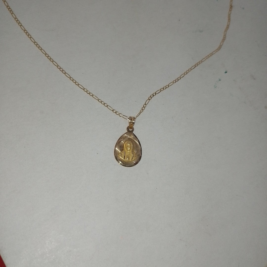 CADENA, DIJE. ORO. 14 K 3.5 GRMS (SEMINUEVO)