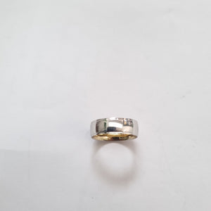 ARGOLLA. ORO, ORO BLANCO. 14 K 3.8 GRMS (SEMINUEVO)