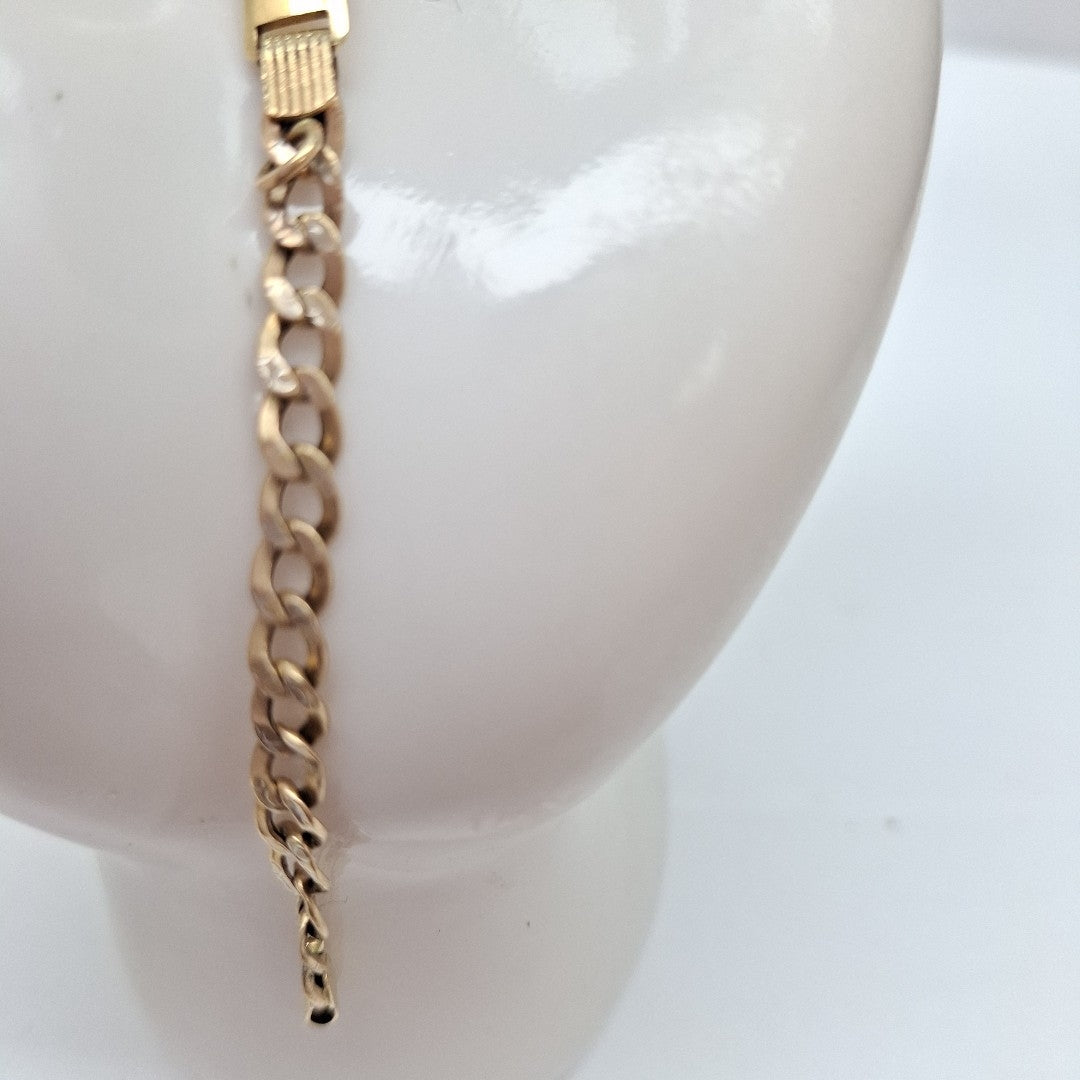 K1 5,40 GRMS 14 K ESPECIFICACIONES COMPLEMENTARIAS ESCLAVA TEJIDO ESLABONES (SEMINUEVO)