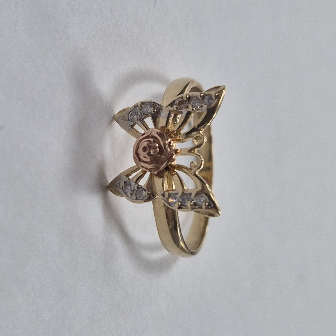 ANILLITO. ORO COMBINADO. 10 K 2.5 GRMS (SEMINUEVO)