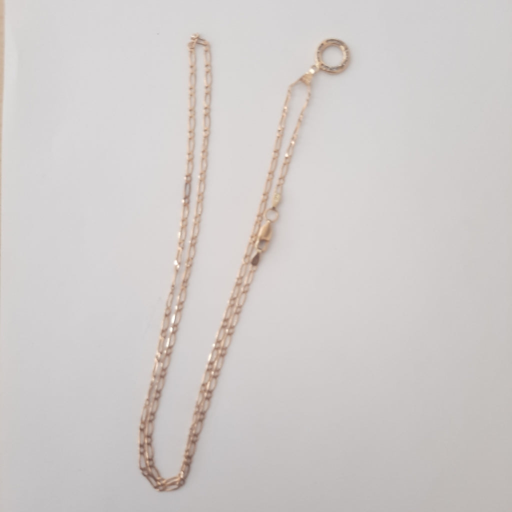 CADENA, DIJE. ORO. 14 K 4.8 GRMS (SEMINUEVO)