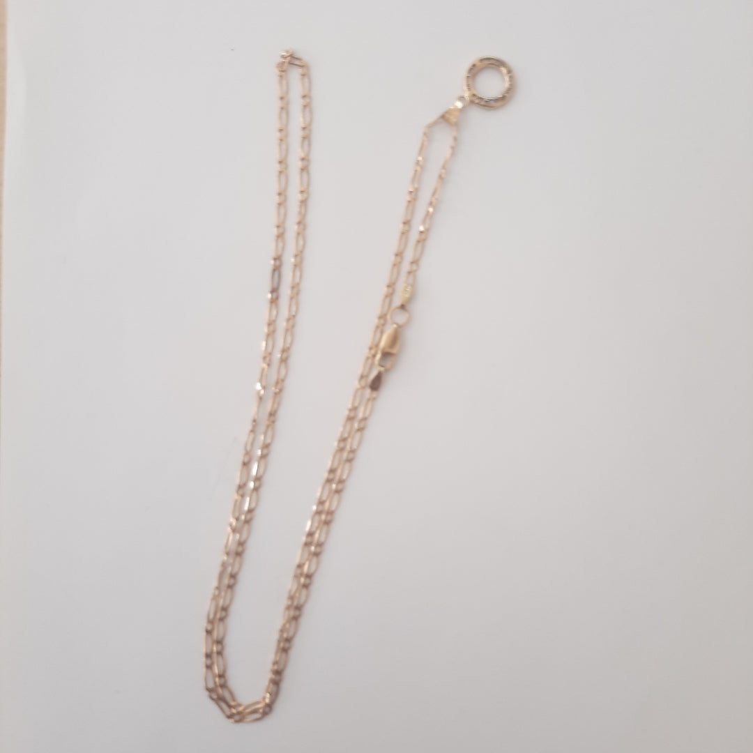 CADENA, DIJE. ORO. 14 K 4.8 GRMS (SEMINUEVO)