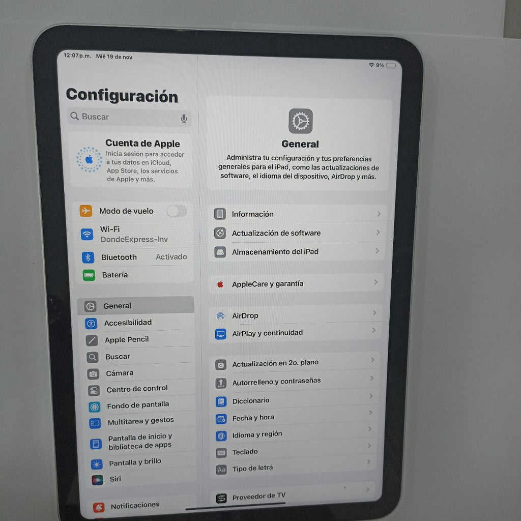 TABLETA APPLE IPAD 10 A2696 64 GB 4 GB RAM (SEMINUEVO)