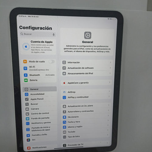 TABLETA APPLE IPAD 10 A2696 64 GB 4 GB RAM (SEMINUEVO)