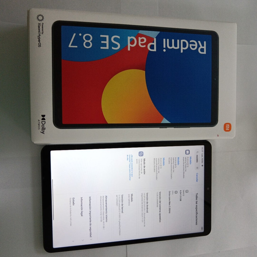 TABLETA XIAOMI REDMI PAD SE 24075RP89G (2024) 128 GB 4 GB RAM (SEMINUEVO)