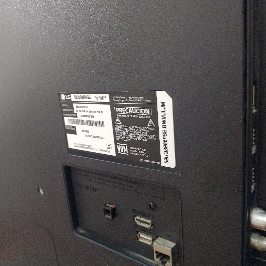 PANTALLA LG 50UQ8000PSB (2023) 50" LED 4K (SEMINUEVO)