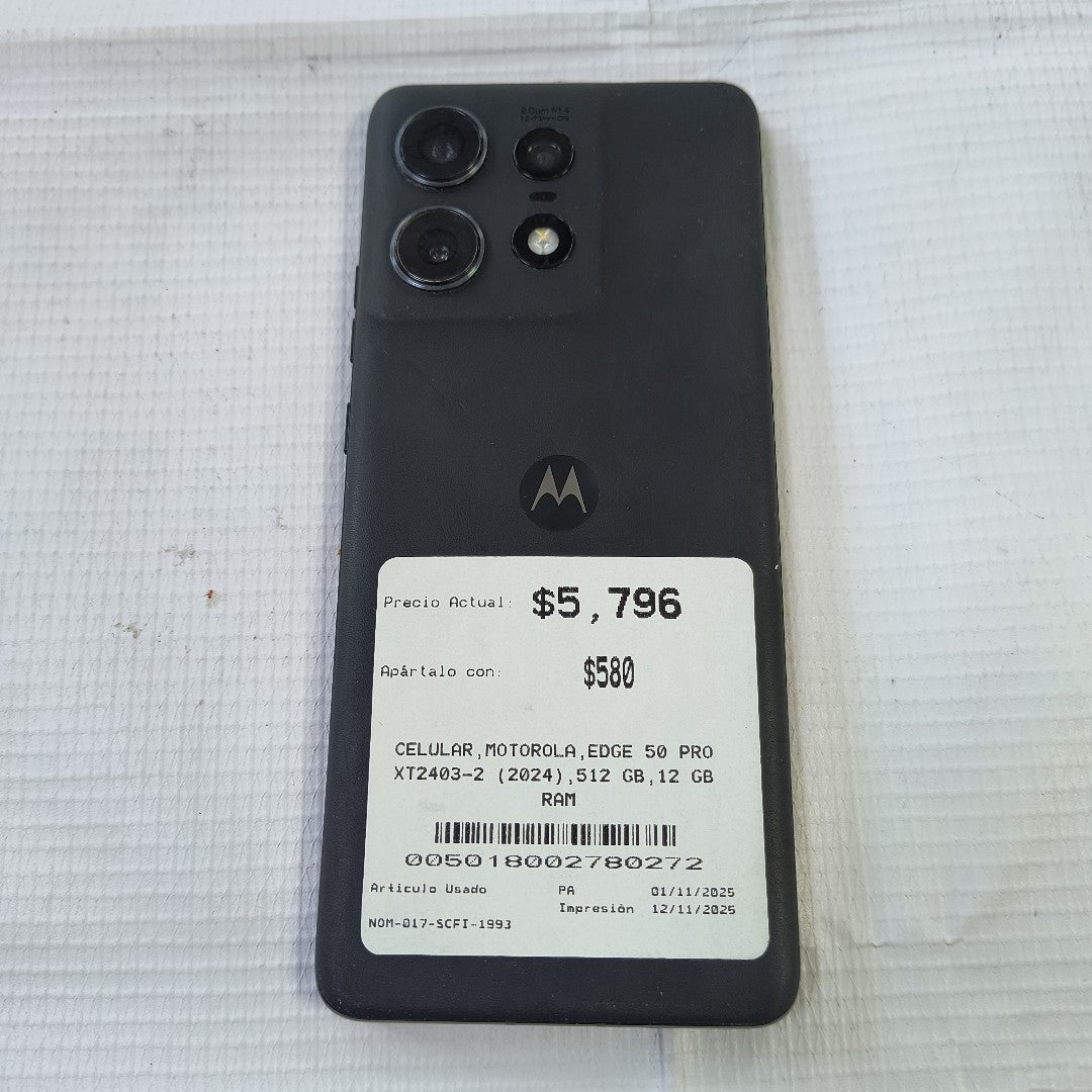 CELULAR MOTOROLA EDGE 50 PRO XT2403-2 (2024) 512 GB 12 GB RAM (SEMINUEVO)