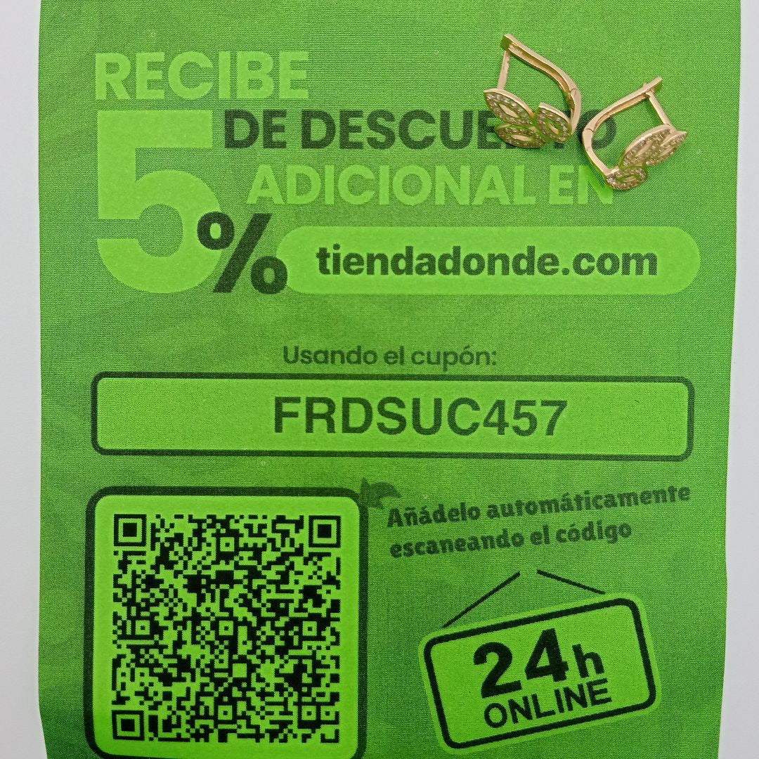 BROQUELES ORO 14K 2.5 (NUEVO)