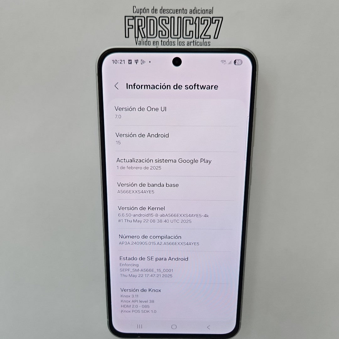 CELULAR SAMSUNG GALAXY A56 SM-A566E (2025) 256 GB 8 GB RAM (SEMINUEVO)