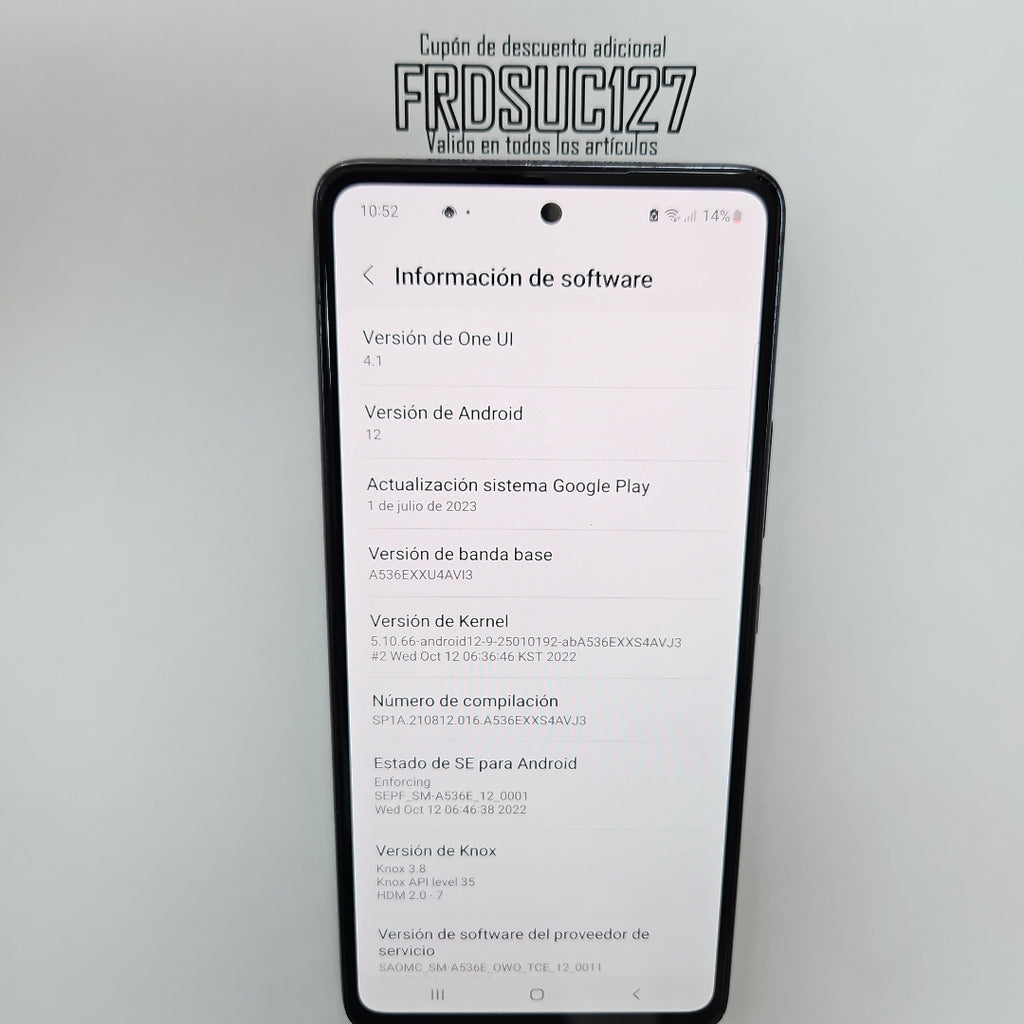 CELULAR SAMSUNG GALAXY A53 5G SM-A536E 128 GB 8 GB RAM (SEMINUEVO)