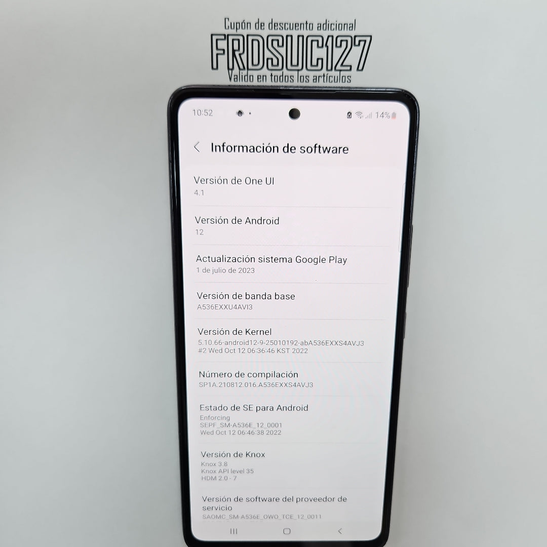 CELULAR SAMSUNG GALAXY A53 5G SM-A536E 128 GB 8 GB RAM (SEMINUEVO)