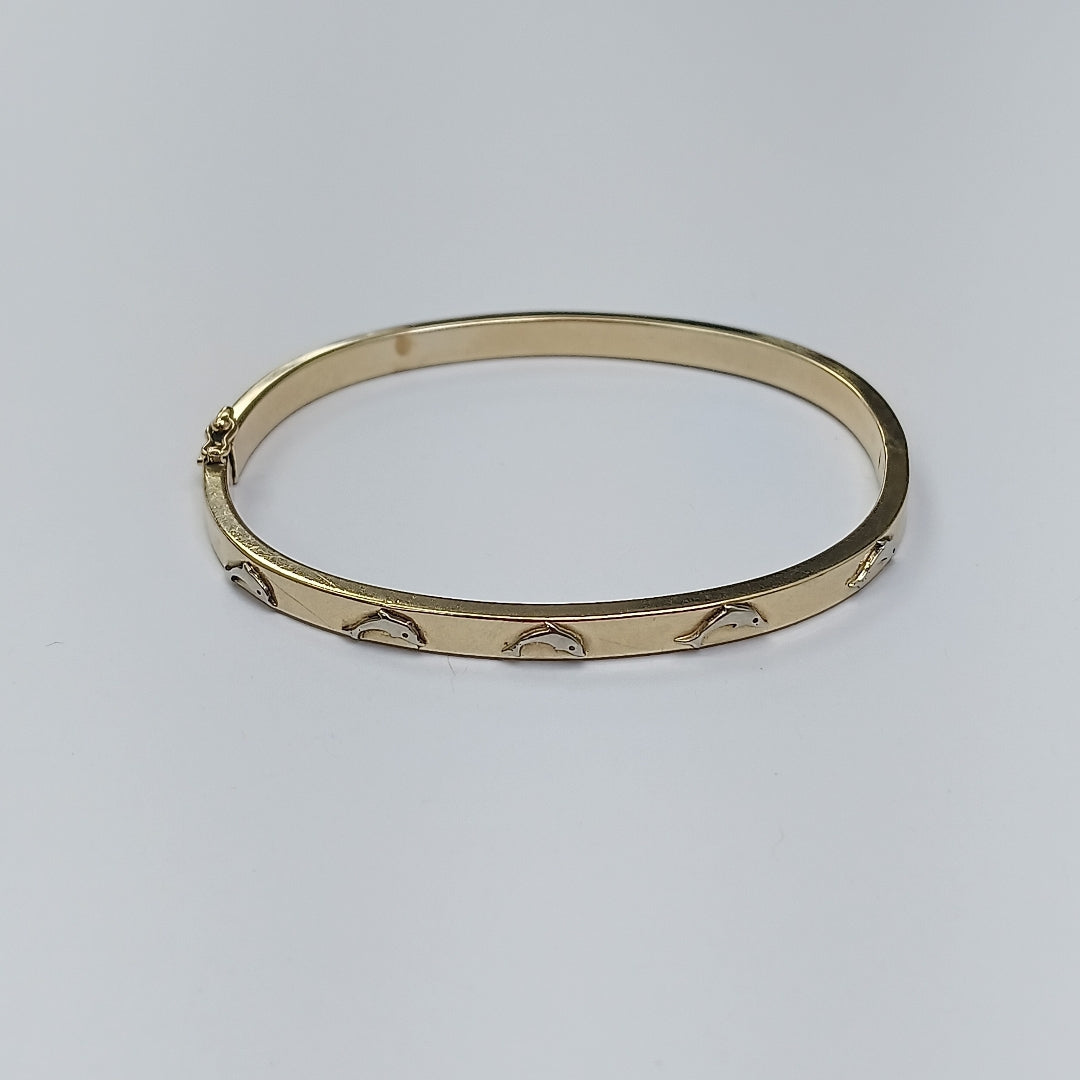 PULSERA RIGIDA. ORO. 14 K 8.1 GRMS (SEMINUEVO)