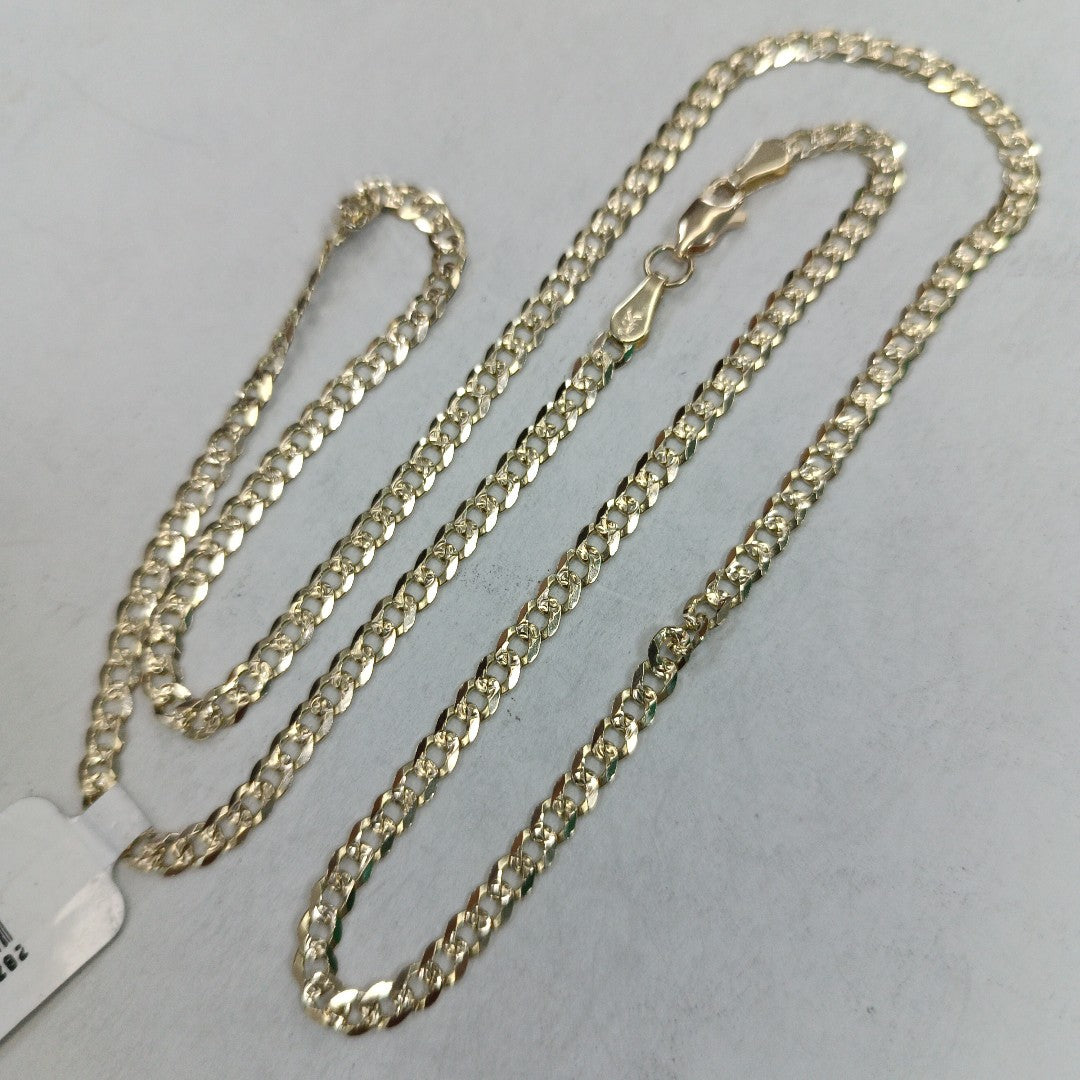 CADENA BARBADA DIAMANTADA 11.21GR 55 CM CM (NUEVO)