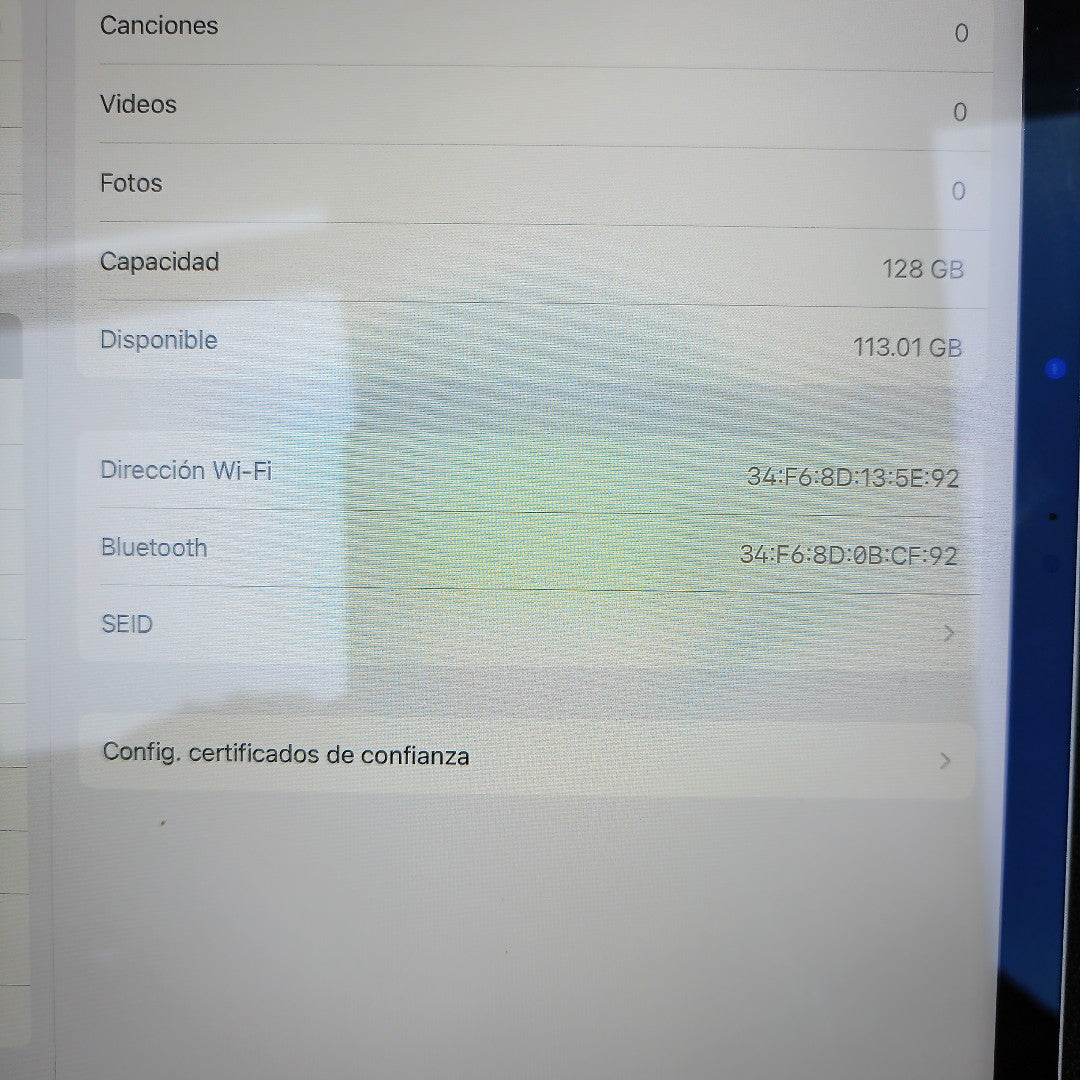 TABLETA APPLE IPAD AIR (M3) 13"A3268 (2025) 128 GB 8 GB RAM (SEMINUEVO)