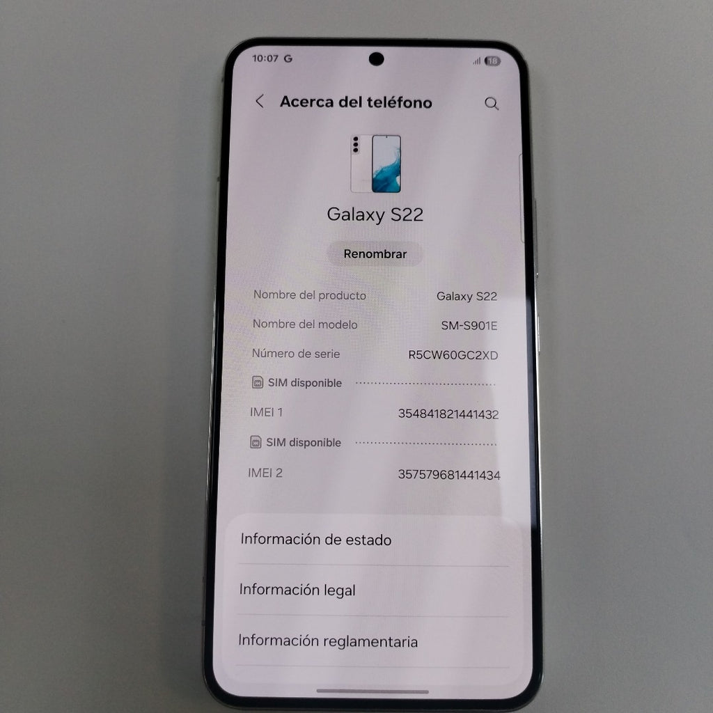 CELULAR SAMSUNG GALAXY S22 SM-S901E 128 GB 8 GB RAM (SEMINUEVO)