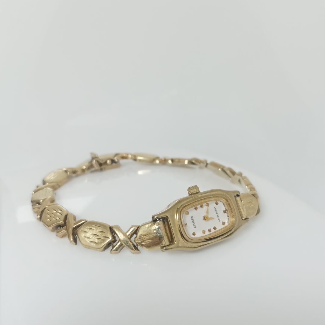 RELOJ CAJA ACERO PULSO ORO. ORO. 8 K 14.7 GRMS (SEMINUEVO)