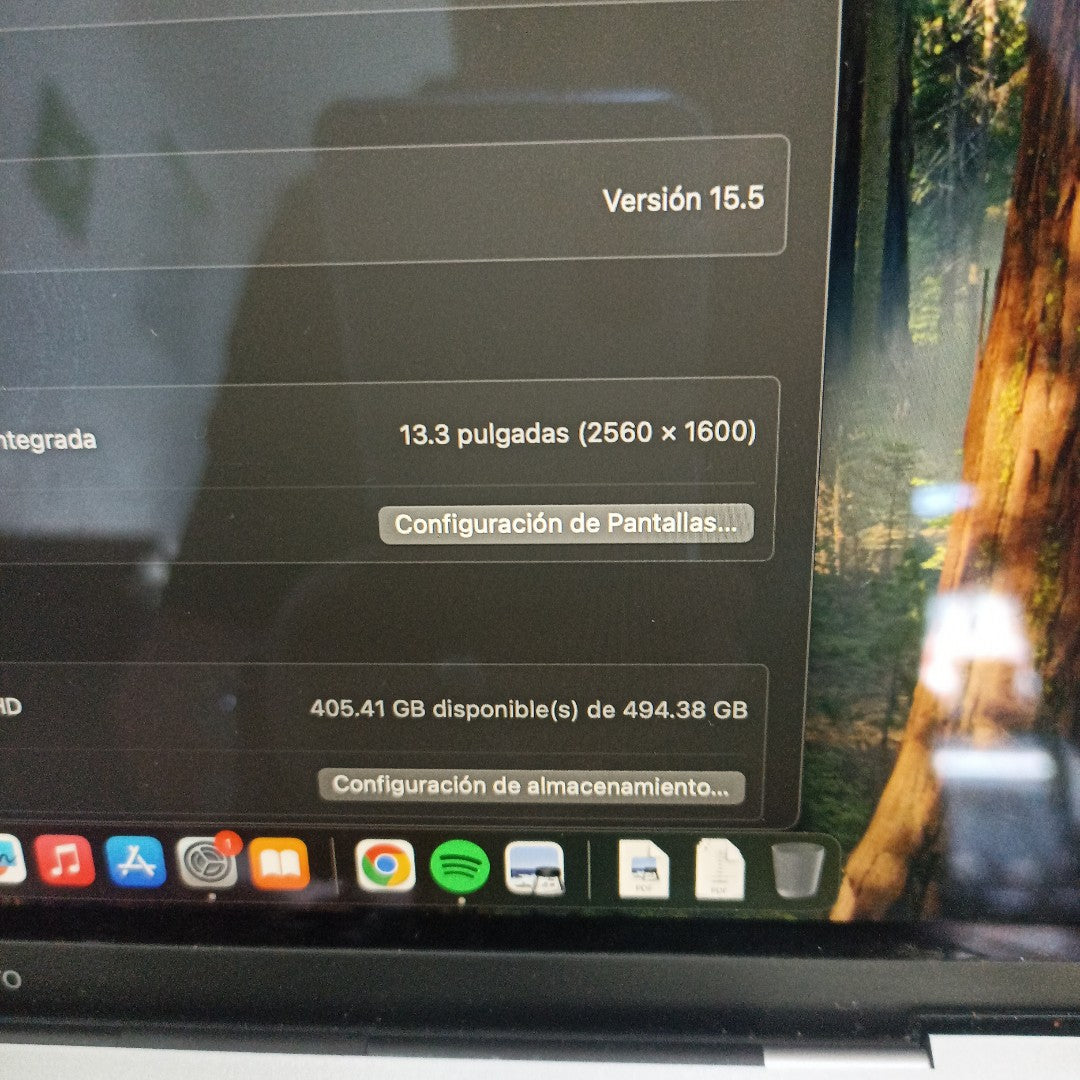LAPTOP APPLE MACBOOK PRO 13" 2020 3.2 A2338 512 GB SSD 8 GB RAM (SEMINUEVO)