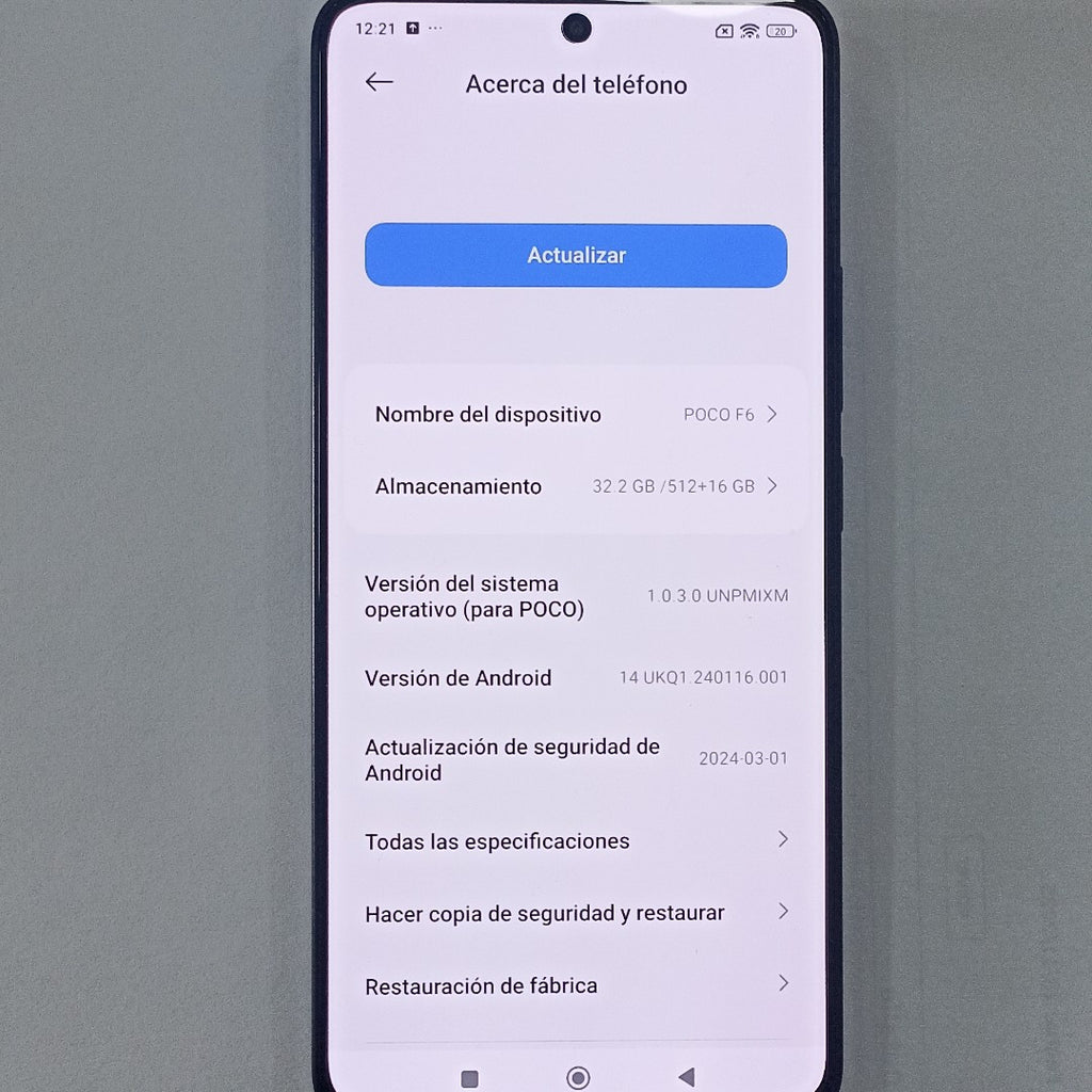 CELULAR XIAOMI POCO F6 24069PC21G 512 GB 12 GB RAM (SEMINUEVO)