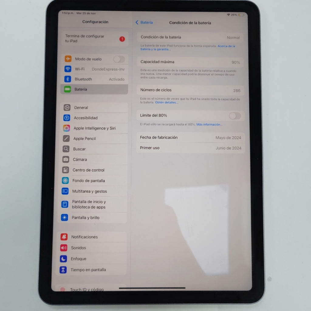 TABLETA APPLE IPAD AIR (M2) 11" A2902 (2024) 128 GB 8 GB RAM (SEMINUEVO)