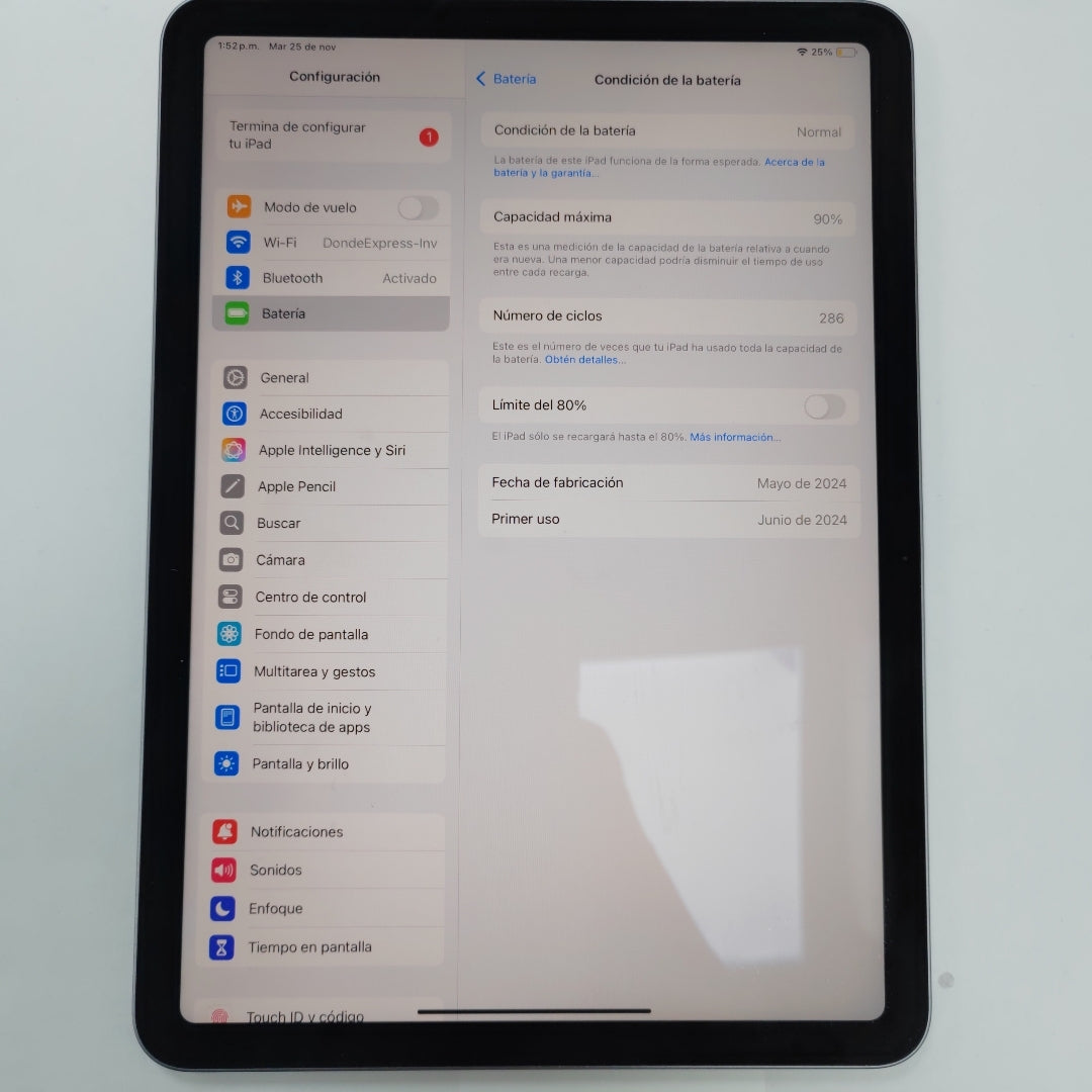 TABLETA APPLE IPAD AIR (M2) 11" A2902 (2024) 128 GB 8 GB RAM (SEMINUEVO)