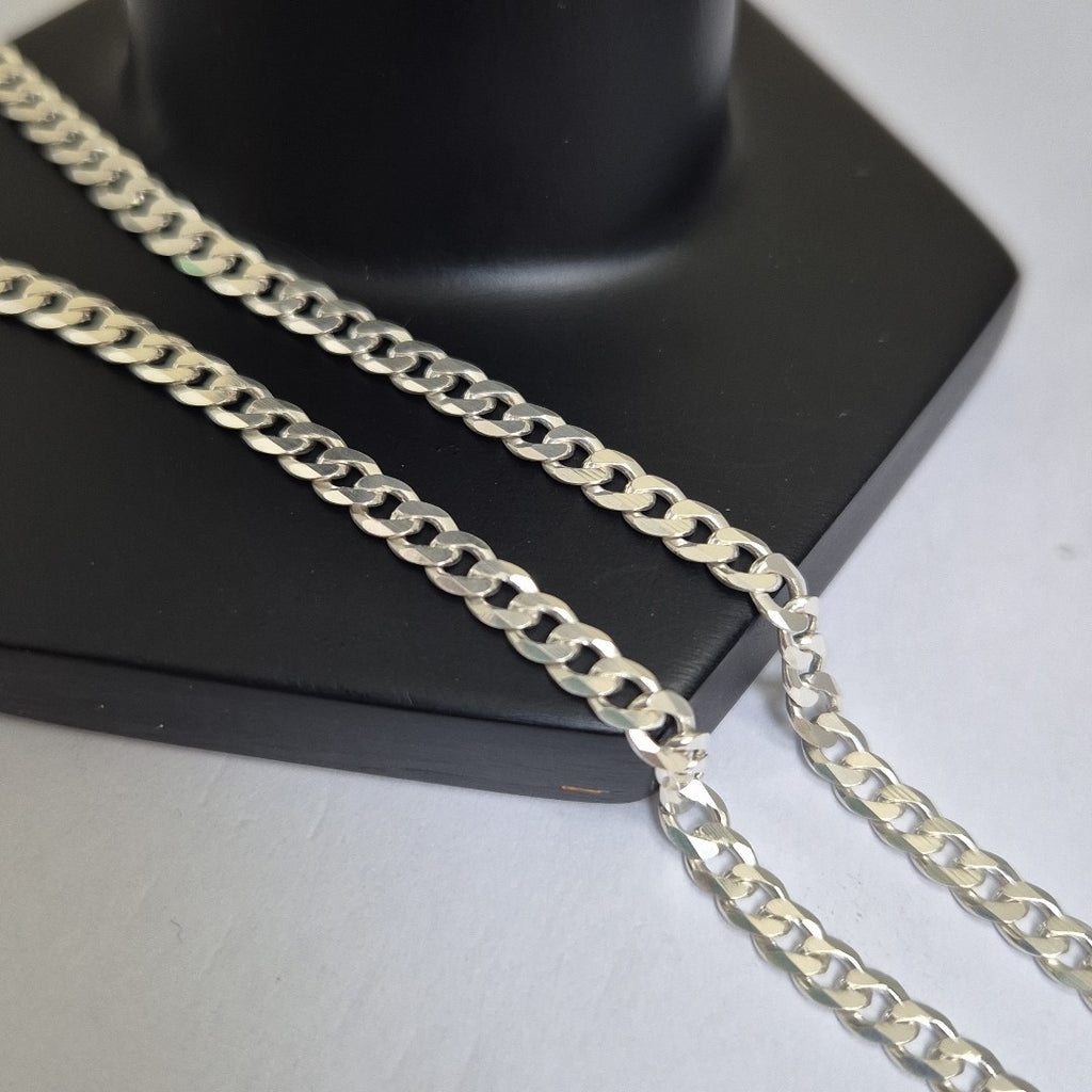 CADENA BARBADA PLATA .925 12.6G (NUEVO)