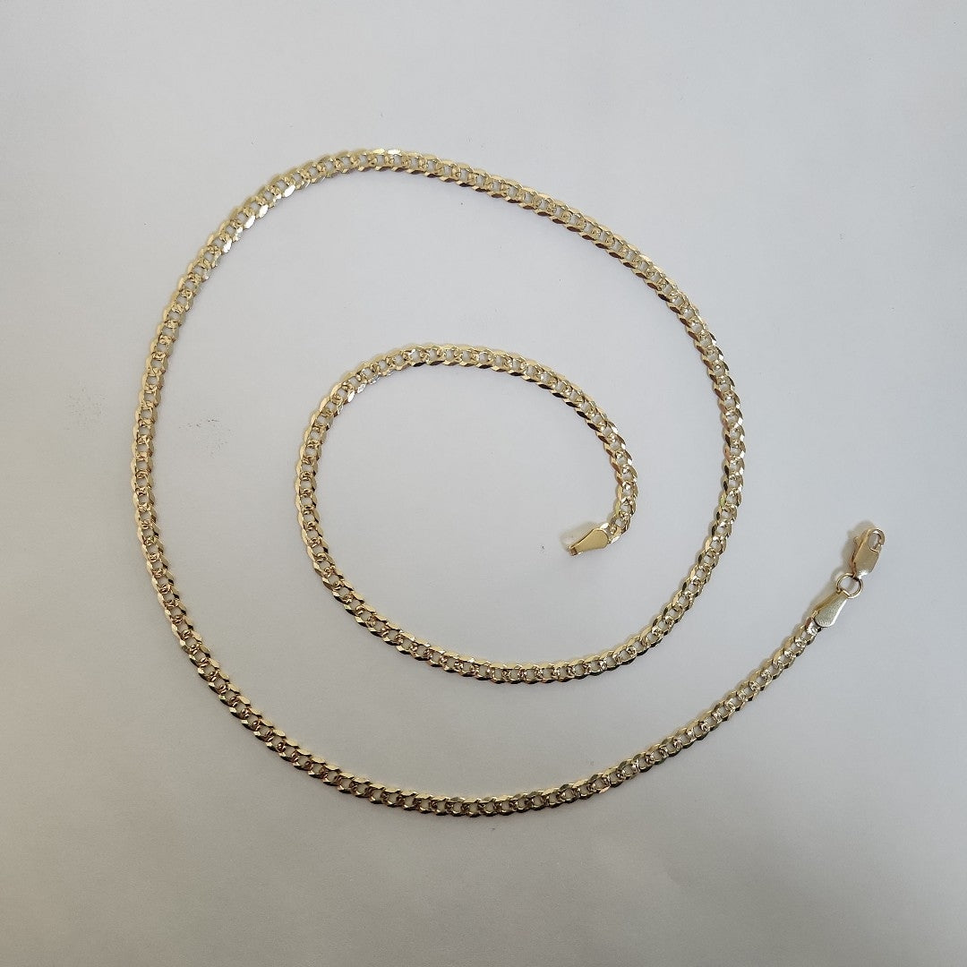 CADENA BARBADA DIAMANTADA 11.31GR 55 CM CM (NUEVO)