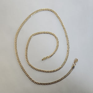 CADENA BARBADA DIAMANTADA 12.01GR 60 CM CM (NUEVO)