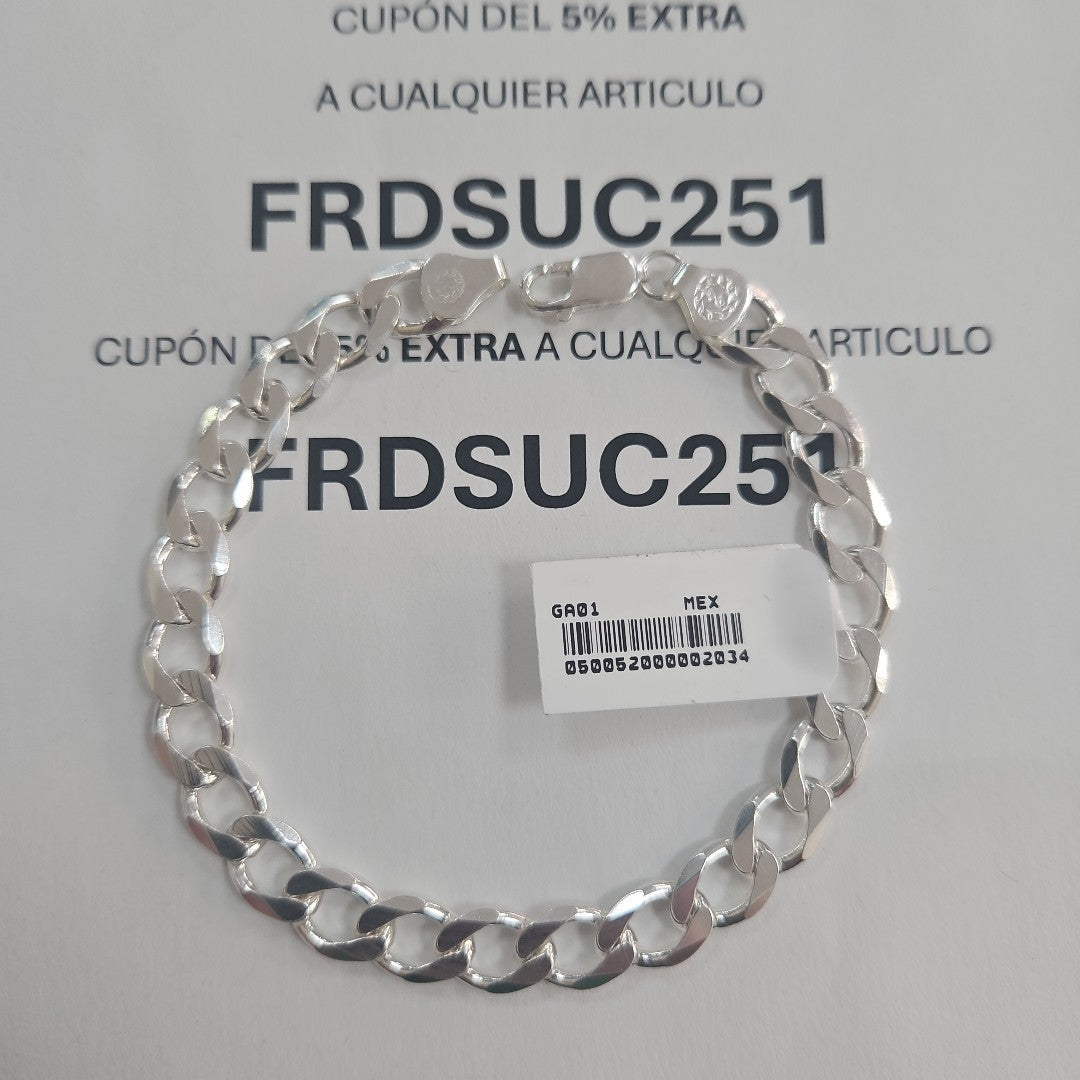 PULSERA BARBADA PLATA .925 17.4G (NUEVO)