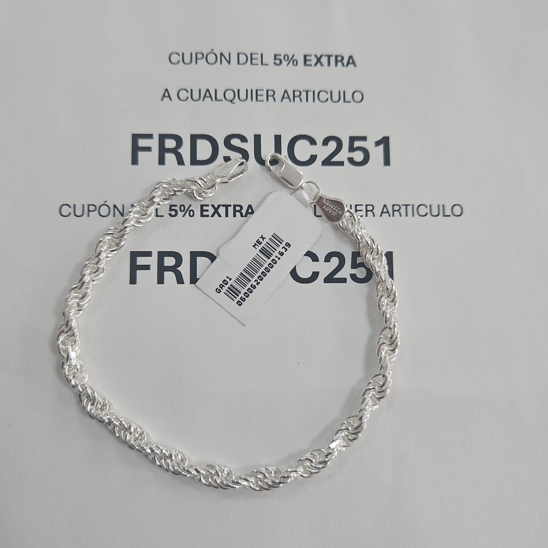 PULSERA TORSAL PLATA .925 14.2G (NUEVO)