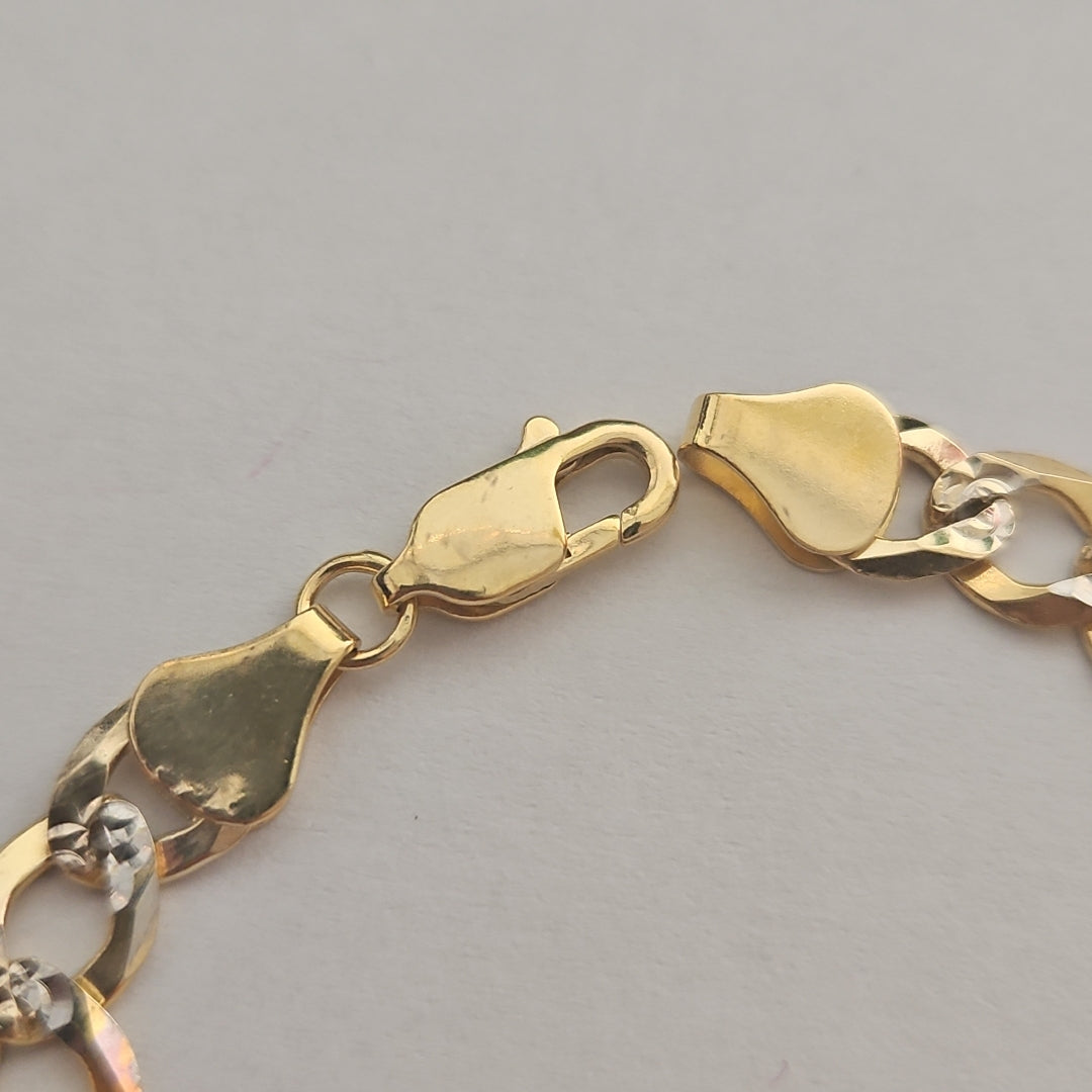 PULSERA BARBADO DIAMANTADO 9.7GR 21 CM (NUEVO)