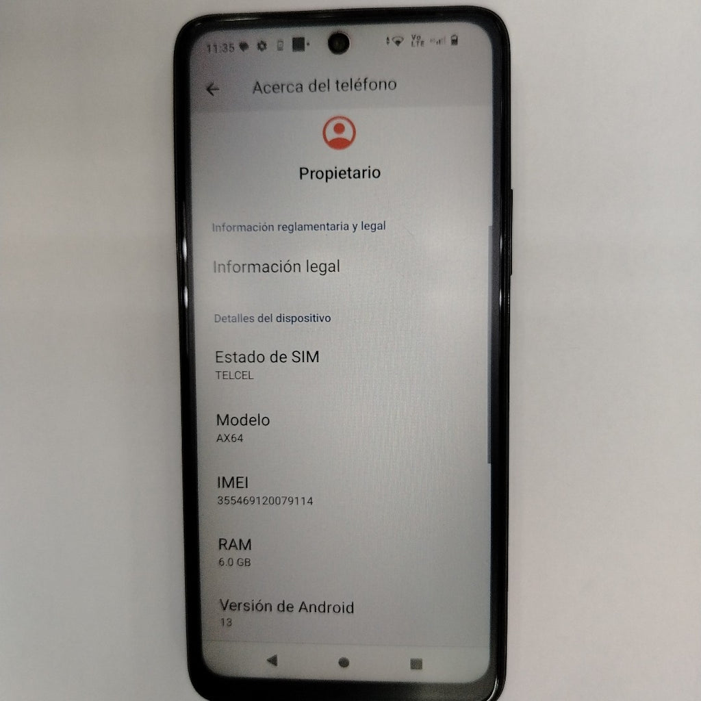 CELULAR ACER SOSPIRO AX64 256 GB 6 GB RAM (SEMINUEVO)