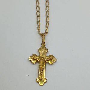 CADENA,CRUCIFIJO ORO 14 K 7,40 GRMS (SEMINUEVO)