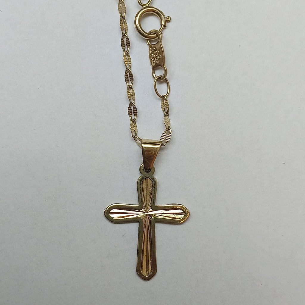 CADENA, CRUCIFIJO. ORO. 10 K 1.6 GRMS (SEMINUEVO)